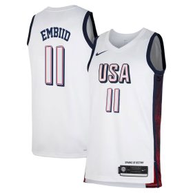 #11 Joel Embiid White Men’s USA Basketball National Team 2024 Jersey