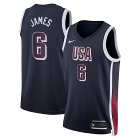 #6 Lebron James Navy Men’s USA Basketball National Team 2024 Jersey