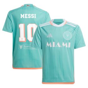 Lionel Messi 10 Inter Miami CF 2024 Youth Jersey – Aqua