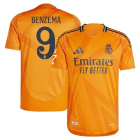 #9 Karim Benzema Real Madrid 2024/25 Away Sleeve Player Jersey – Orange