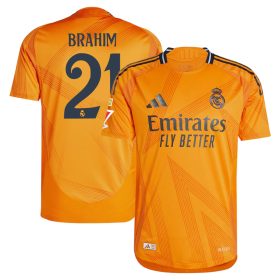 #21 Brahim Díaz Real Madrid 2024/25 Away Sleeve Player Jersey – Orange