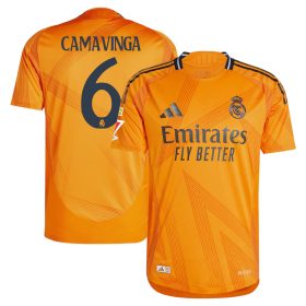 #6 Eduardo Camavinga Real Madrid 2024/25 Away Sleeve Player Jersey – Orange