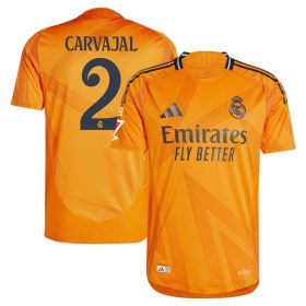 #2 Dani Carvajal Real Madrid 2024/25 Away Sleeve Player Jersey – Orange