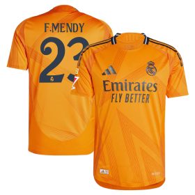 #23 Ferland Mendy Real Madrid 2024/25 Away Sleeve Player Jersey – Orange