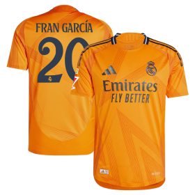 #20 Fran García Real Madrid 2024/25 Away Sleeve Player Jersey – Orange