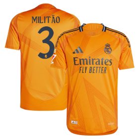 #3 Éder Militão Real Madrid 2024/25 Away Sleeve Player Jersey – Orange