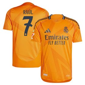 #7 Raúl González Blanco Real Madrid 2024/25 Away Sleeve Player Jersey – Orange