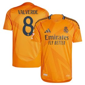 #8 Federico Valverde Real Madrid 2024/25 Away Sleeve Player Jersey – Orange