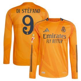 #9 Alfredo Di Stéfano Real Madrid 2024/25 Away Long Sleeve Player Jersey – Orange