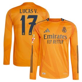 #17 Lucas Vázquez Real Madrid 2024/25 Away Long Sleeve Player Jersey – Orange