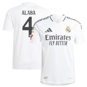 #4 David Alaba Real Madrid 2024/25 Home Player Jersey – White