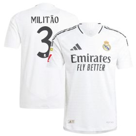 #3 Éder Militão Real Madrid 2024/25 Home Player Jersey – White