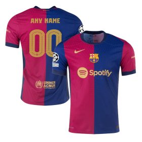 Custom #00 Barcelona 2024/25 Home Champions League Jersey