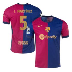 Iñigo Martínez #5 Barcelona 2024/25 Home Champions League Jersey