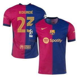 Jules Koundé #23 Barcelona 2024/25 Home Champions League Jersey