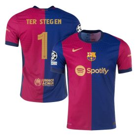 Marc-André ter Stegen #1 Barcelona 2024/25 Home Champions League Jersey