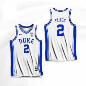 Cooper Flagg 2 Duke Blue Devils Basketball Jersy – Classic Edition – White