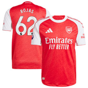 Alexei Rojas #62 Arsenal 2025/26 Home Player Jersey – Red