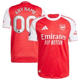Custom #00 Arsenal 2025/26 Home Player Jersey – Red