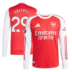 Kai Havertz #29 Arsenal 2025/26 Home Long Sleeve Player Jersey – Red