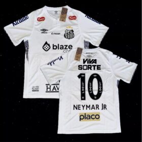 Neymar Jr #10 Santos Home Soccer Jersey 2024/2025 Men Adult