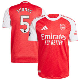 Thomas Partey #5 Arsenal 2025/26 Home Player Jersey – Red
