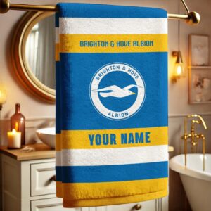 Merchspirit Brighton & Hove Albion EPL All Team Team Bath Towel Large Size Personalized New Style Gift For Fan