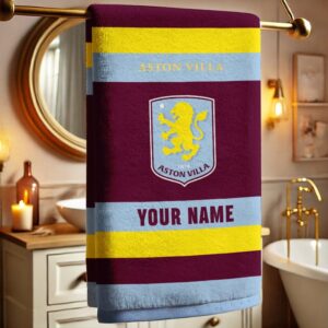 Merchspirit Aston Villa EPL All Team Team Bath Towel Large Size Personalized New Style Gift For Fan