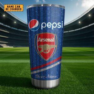 Merchspirit Arsenal EPL Mix Pepsi Blue Tumbler Personalized New Style Gift For Fan
