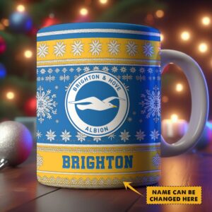 Merchspirit Brighton & Hove Albion EPL Christmas Ceramic Mug Personalized New Style Gift For Fan