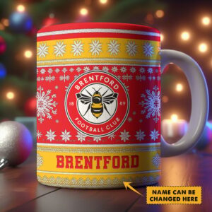 Merchspirit Brentford EPL Christmas Ceramic Mug Personalized New Style Gift For Fan